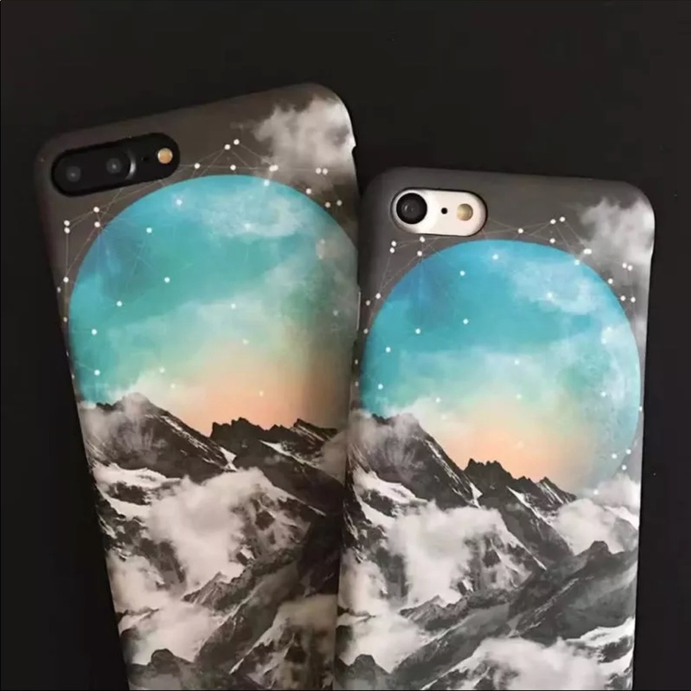 NEW iPhone 7+/8+/6+/6S+ Moon Mountain Hard Case - Picture 2 of 4